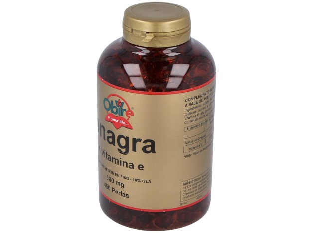 Obire Aceite De Onagra + Vit E 500Mg 450 Perlas