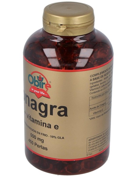 Obire Aceite De Onagra + Vit E 500Mg 450 Perlas
