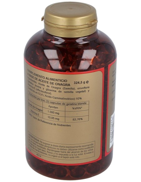 Obire Aceite De Onagra + Vit E 500Mg 450 Perlas