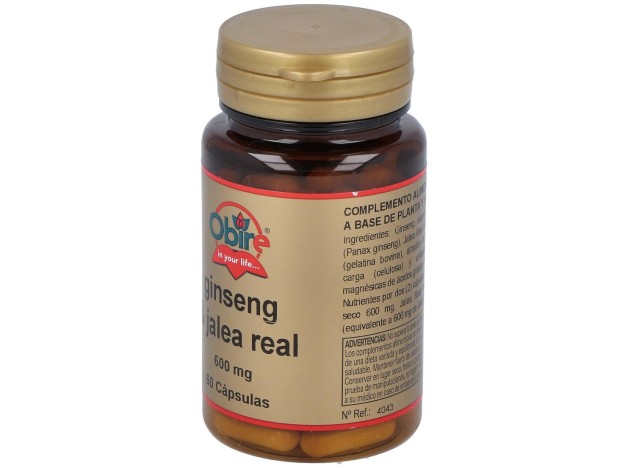 Obire Ginseng Y Jalea Real 600Mg 60Cáps