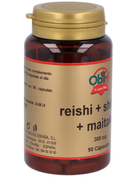 Obire Reishi Shitake Maitake 300Mg 90Caps