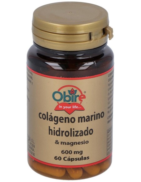 Obire Colágeno Marino Hidrolizado + Magnesio 60Cáps