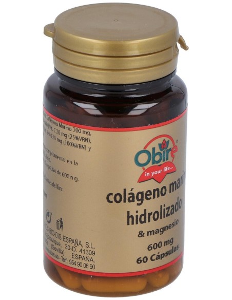 Obire Colágeno Marino Hidrolizado + Magnesio 60Cáps