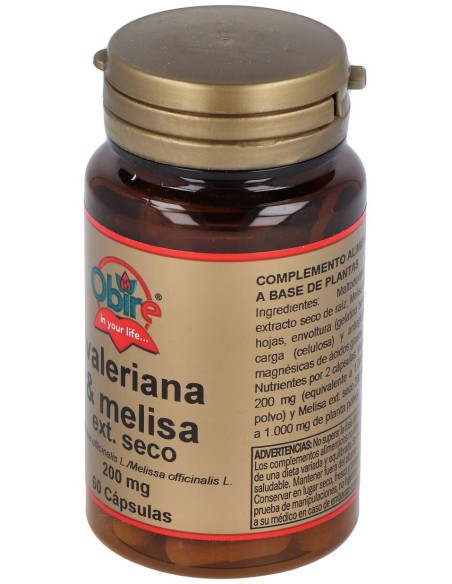 Valeriana + Melisa 200Mg (Ext. Seco) 60Cap.