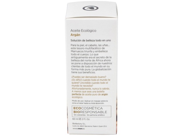 Aceite De Argan Eco 100% Puro 60Ml.