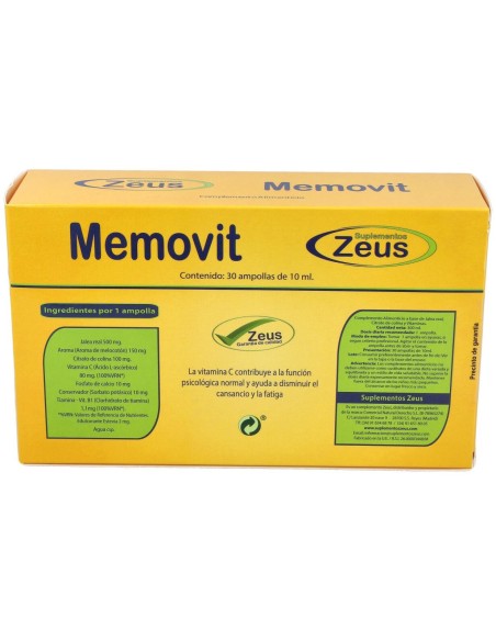 Zeus Memovit 30 Ampollas