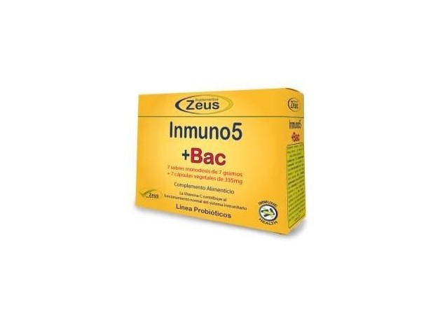 Suplementos Zeus Inmuno5 + Bac 7 Sobres + 7Caps