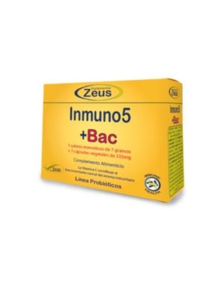 Suplementos Zeus Inmuno5 + Bac 7 Sobres + 7Caps