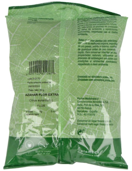 Azahar Flor Extra Bolsa 50Gr.