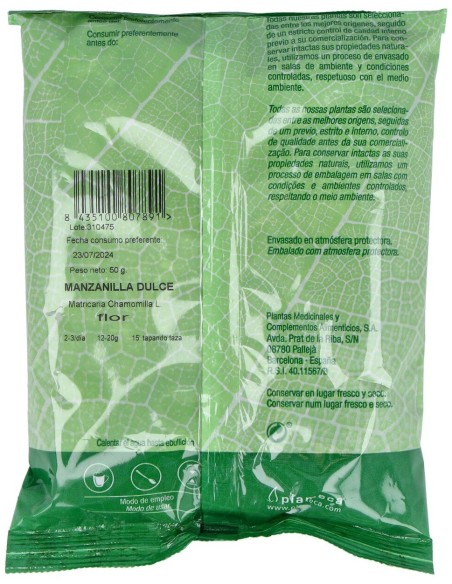 Manzanilla Dulce Entera Bolsa 50Gr.
