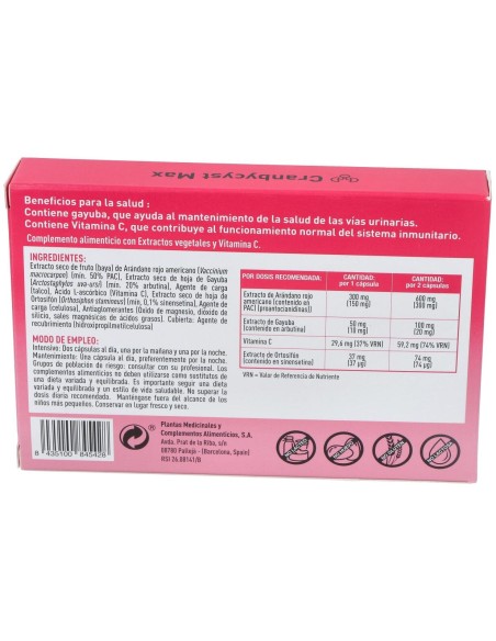 Plameca Cranbycyst Max 30Caps Vegs