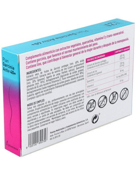 Plan Garcinia Activ 40+ 60Cap. Plan 21