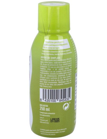 Ber-Detox Sabor Fresa 250Ml.