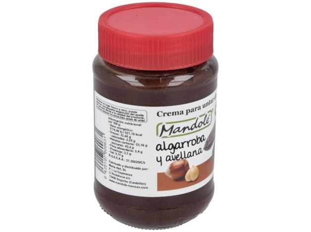 Mandole Crema Algarroba Avellana S/Pal 375G