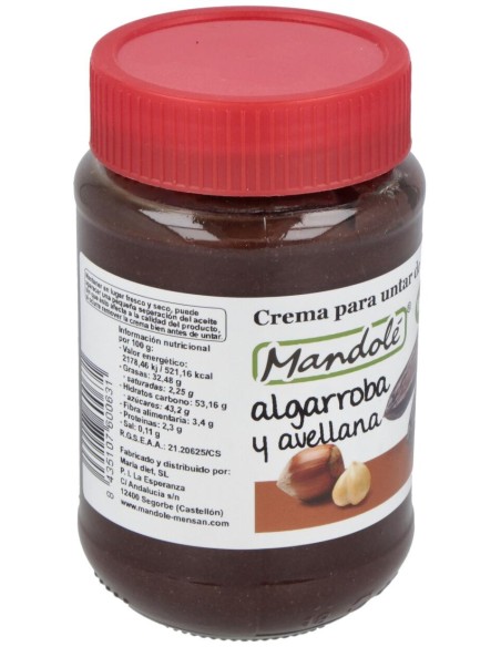 Mandole Crema Algarroba Avellana S/Pal 375G