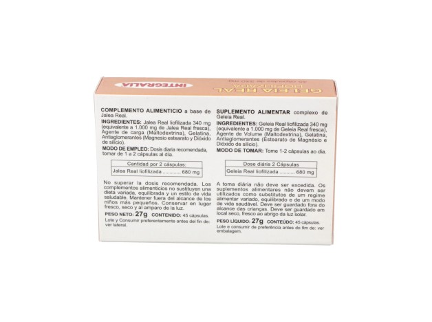 Integralia Jalea Real Cap Liofilizada 45Caps