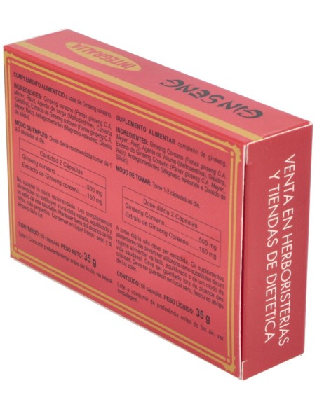 Integralia Ginseng Rojo Coreano 500Mg 60Caps