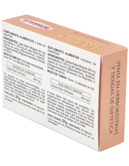 Integralia Jalea Real Cap Liofilizada 45Caps