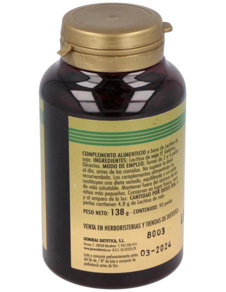 Integralia Lecitina Soja 1200M 90 Perlas