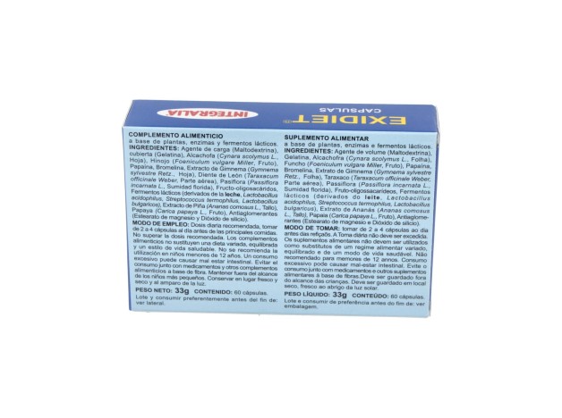 Integralia Exidiet Vientre Plano 60Caps