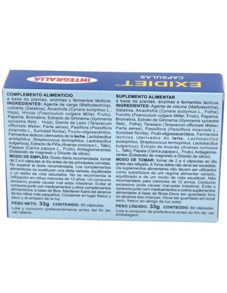 Integralia Exidiet Vientre Plano 60Caps
