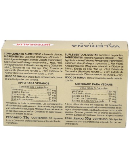 Integralia Valeriana Plus 60Cap