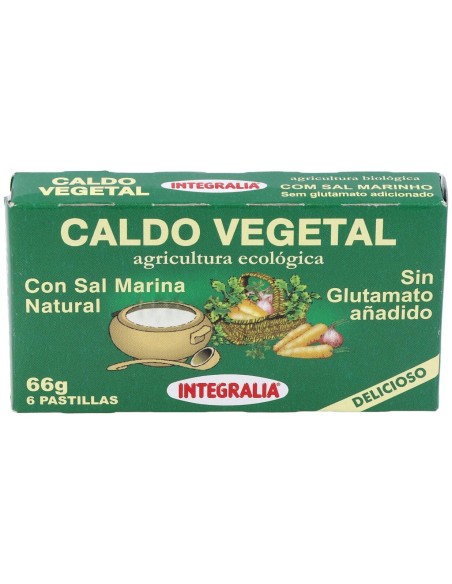 Caldo Vegetal Eco Con Sal Marina Natural 6Pastilla
