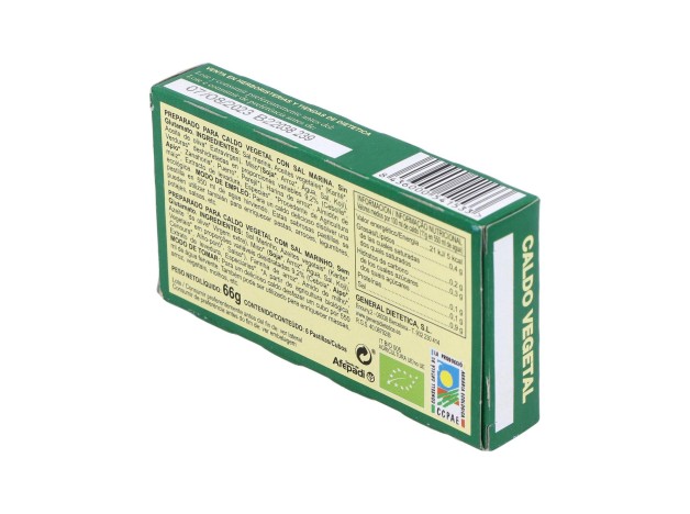 Caldo Vegetal Eco Con Sal Marina Natural 6Pastilla