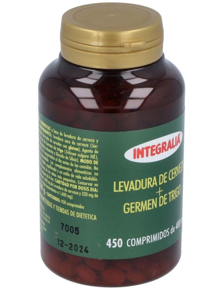 Integralia Levadura De Cerveza+Germen De Trigo 450Comp.