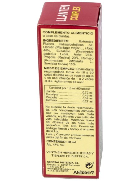 Integralia Ext. Llanten Comprimidoslex 50Ml
