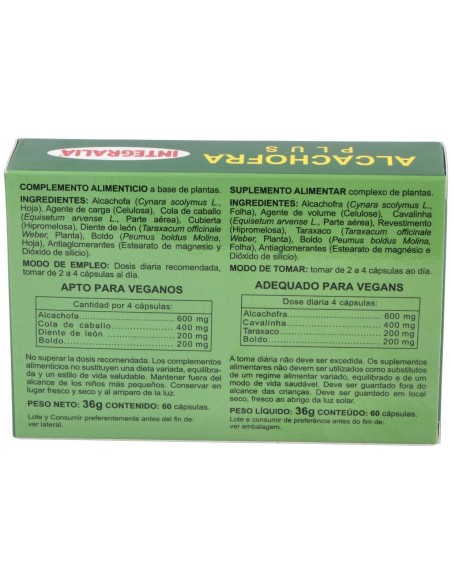 Integralia Alcachofa Plus 60Cap