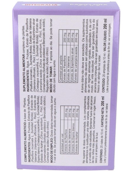 Integralia Pasiflora Plus 20 Ampollas
