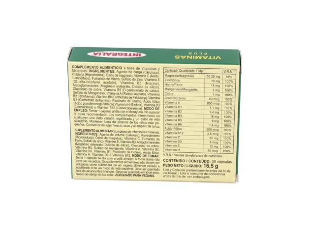 Integralia Vitaminas Plus 30Caps