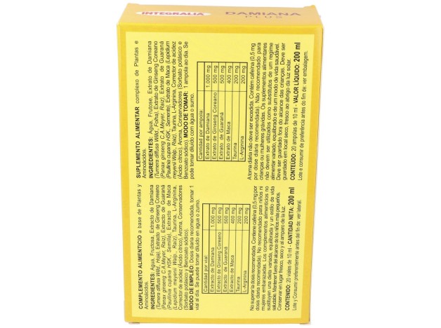 Integralia Damiana Plus Líbido 20Uds