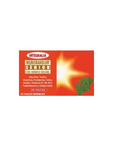 Integralia Memorandum Senior Ginkgo Biloba 20 Viales