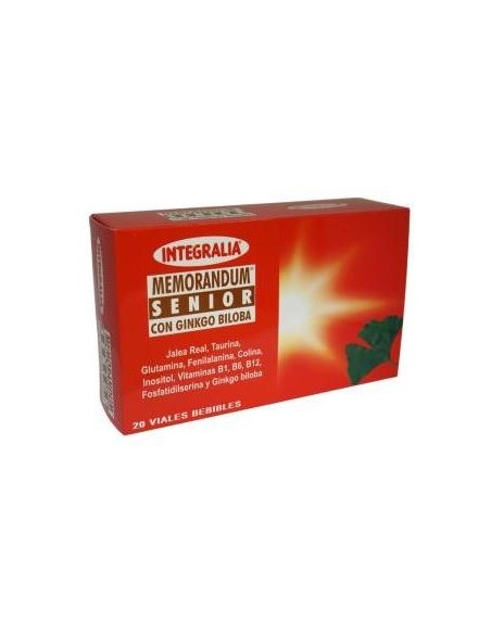 Integralia Memorandum Senior Ginkgo Biloba 20 Viales