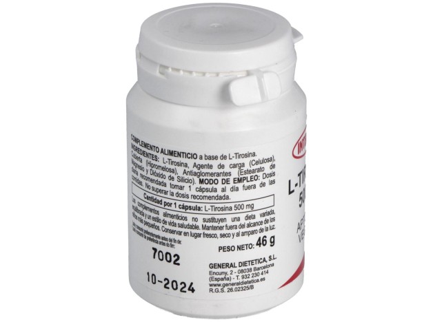 Integralia L-Tirosina 500Mg 50Vcaps