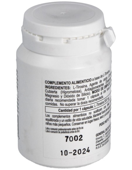 Integralia L-Tirosina 500Mg 50Vcaps