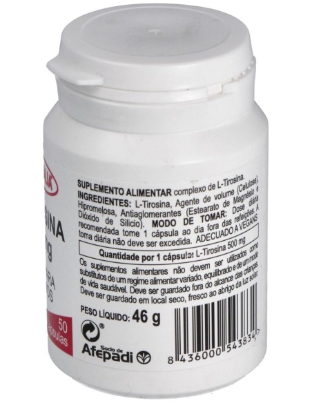Integralia L-Tirosina 500Mg 50Vcaps