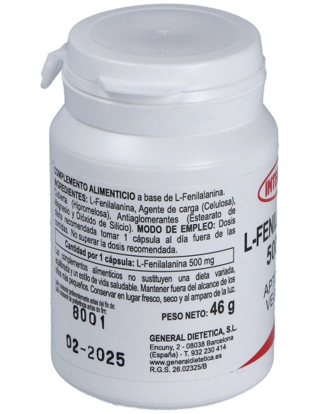 Integralia L-Fenilalanina 500Mg 50Caps