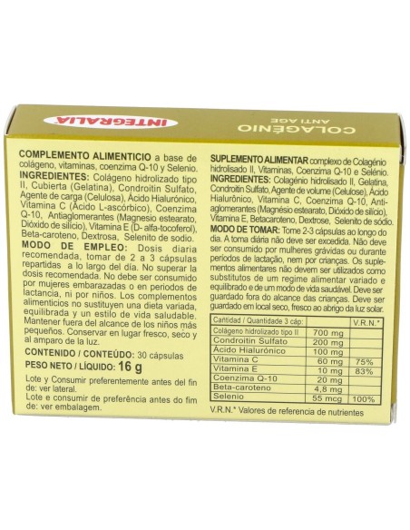 Integralia Colageno Antiedad 30 Cáps