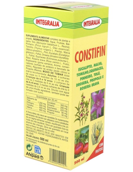 Integralia Jarabe Constifin Sin Azucar 500Ml