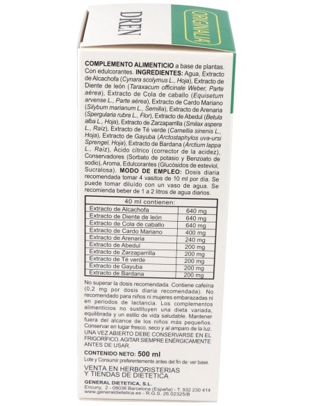 Dren Originalia Jarabe 500Ml.