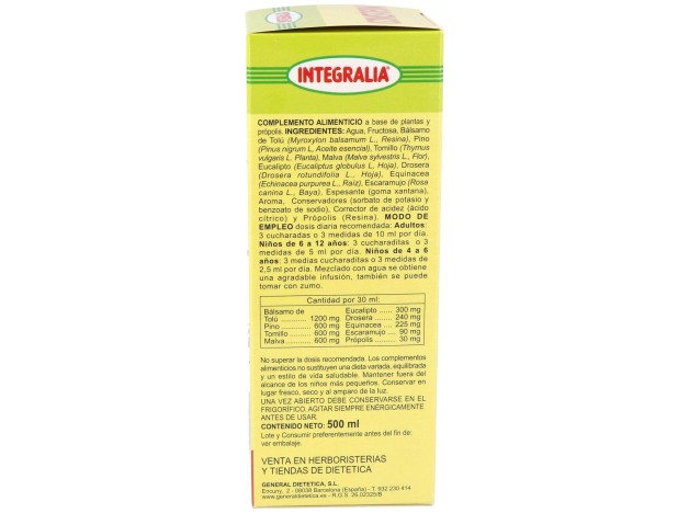 Integralia Jarabe Constifin Sin Azucar 500Ml