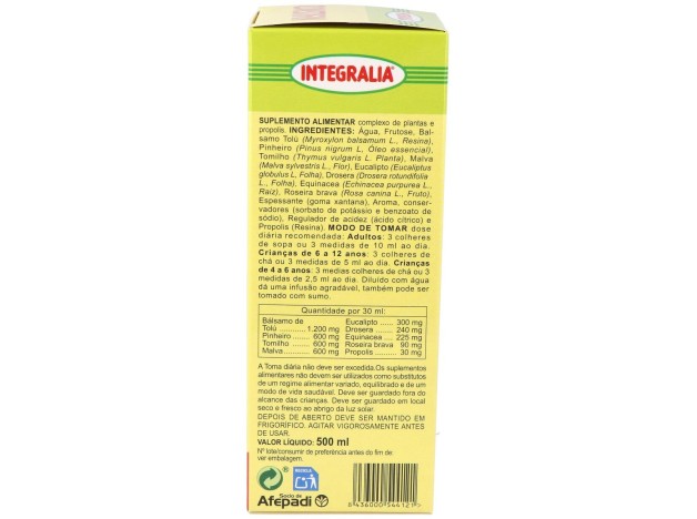 Integralia Jarabe Constifin Sin Azucar 500Ml