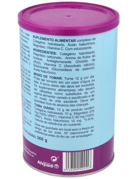 Integralia Colágeno Soluble Plus Hialurónico Magnesio Sabor Frutas Del Bosque 360G
