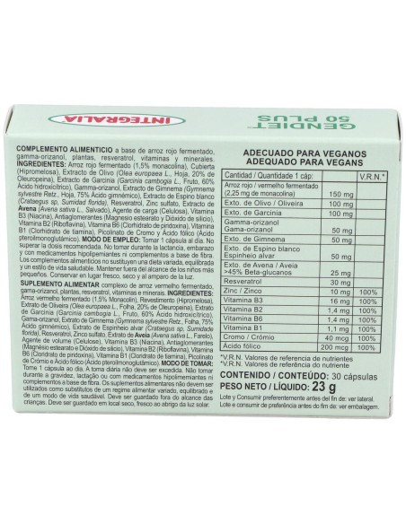 Integralia Gendiet 50 Plus 30Caps
