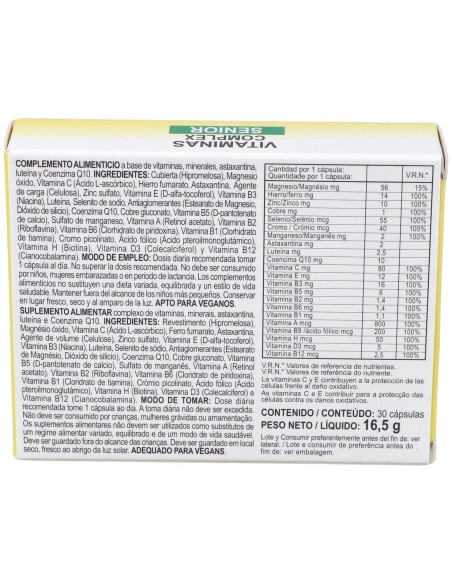 Integralia Vitaminas Complex Senior Complemento Alimenticio 30 C