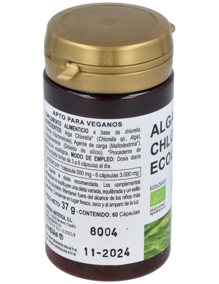 Alga Chlorella Ecologica Integralia 60 Capsulas