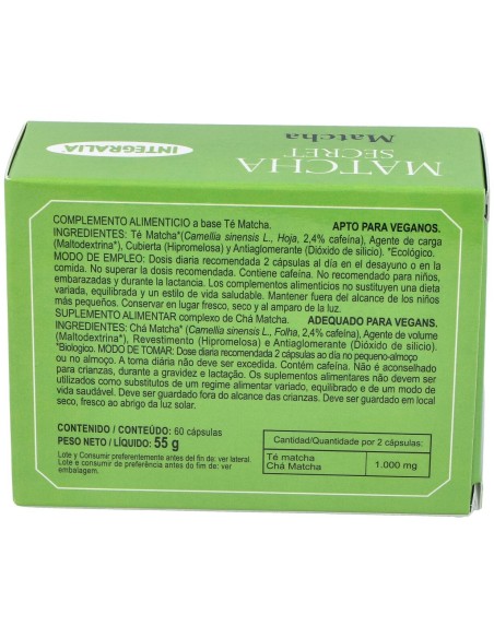 Té Matcha Integralia 60 Capsulas
